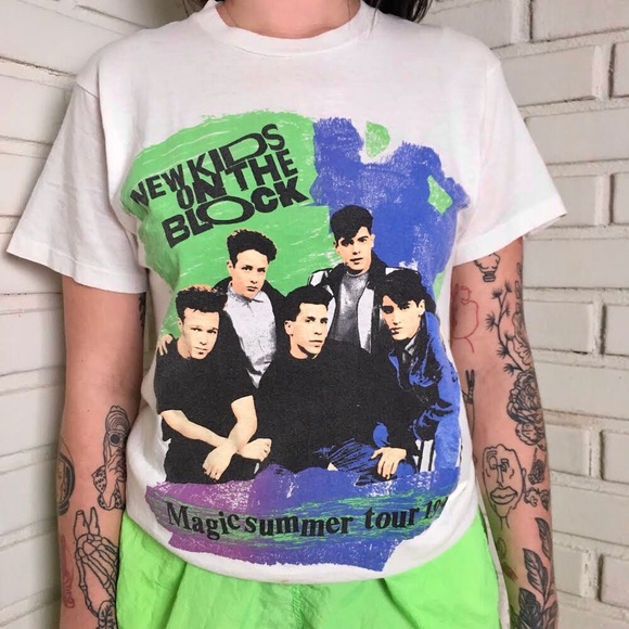 Screen Stars Other - 1990 NKOTB Tshirt New Kids On The Block Magic Tour